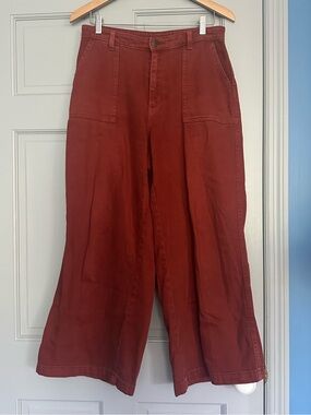 Wide-Leg Men’s Pants in Deep Rust